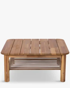 Table basse extérieur, Bois d'acacia waterproof, 90x90 Bexley