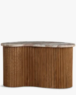 Table basse, Marbre rouge, L70 Isleta