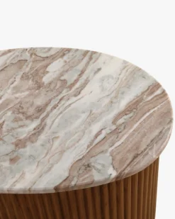 Table basse, Marbre rouge, L70 Isleta