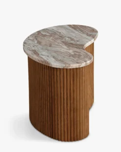 Table basse, Marbre rouge, L70 Isleta