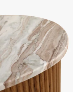 Table basse, Marbre rouge, L70 Isleta