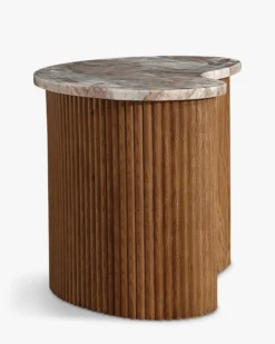 Table basse, Marbre rouge, L70 Isleta