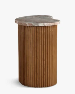 Table basse, Marbre rouge, L50 Isleta