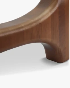 Table basse, Verre trempé & bois de frêne veiné, L99 Orwell