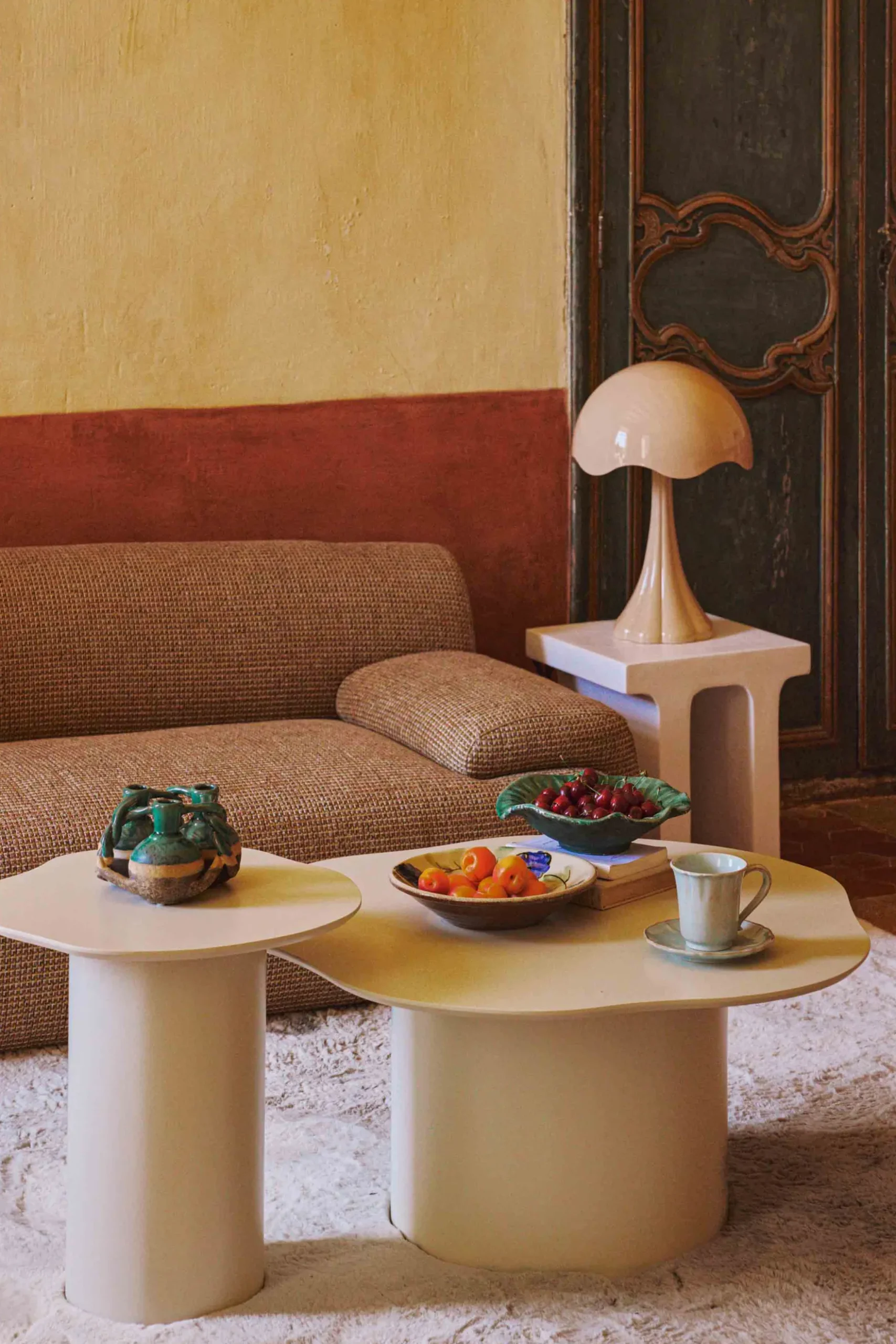 Table d'appoint, Beige argile, H50 Esther