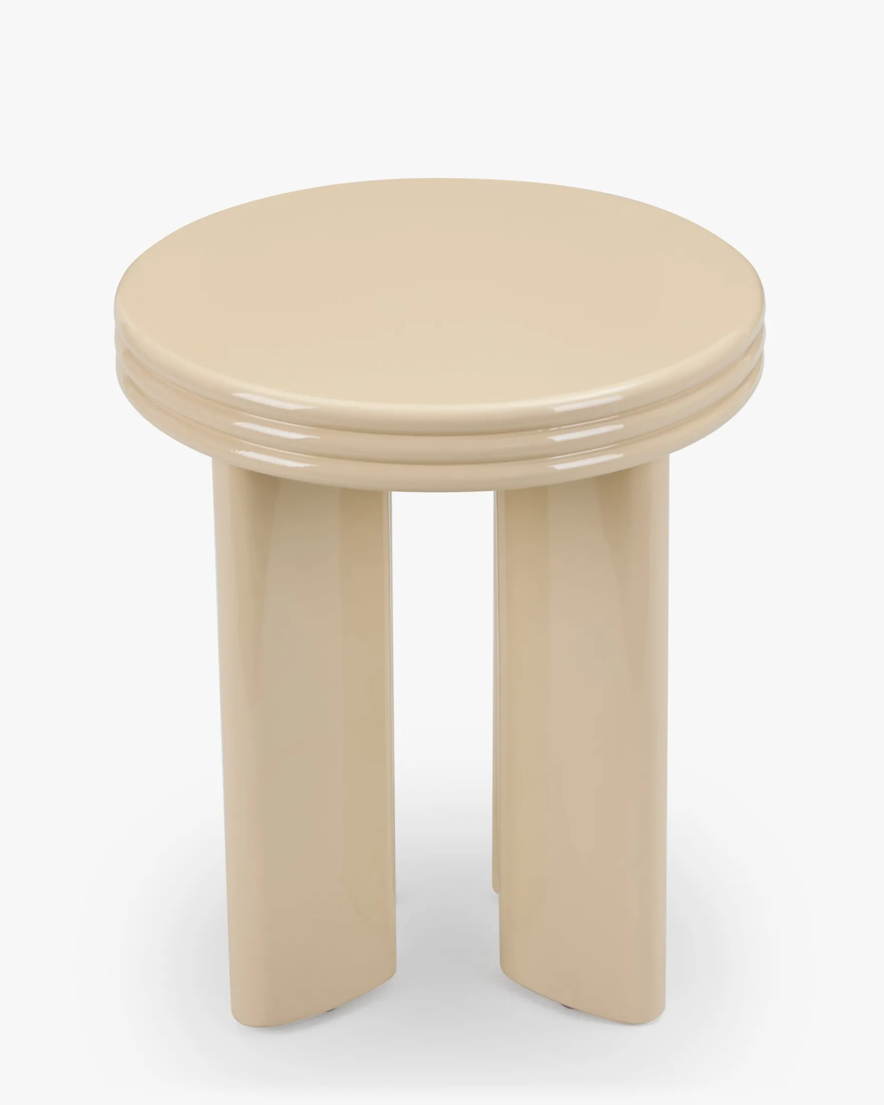 Table d'appoint, Bois beige glossy, H45.5 Mira
