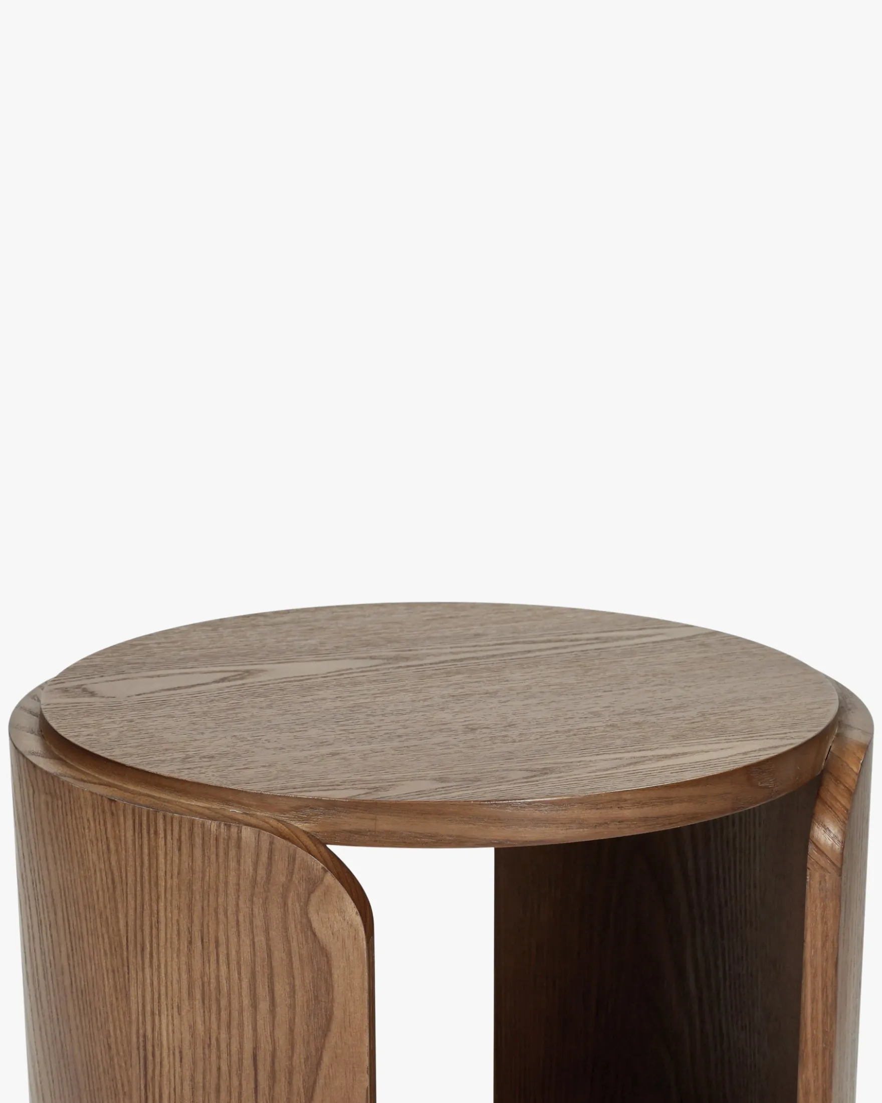 Table d'appoint, Bois de frêne teinte noyer, H50 Elipse