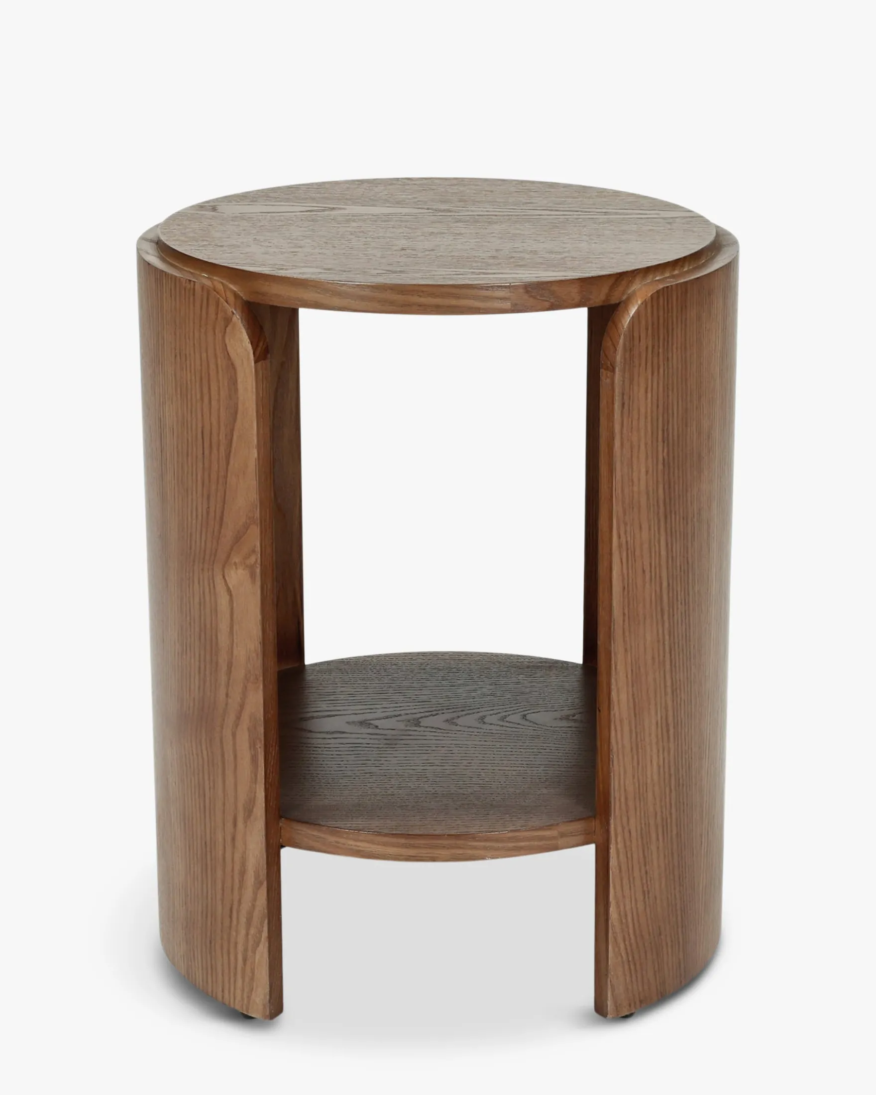 Table d'appoint, Bois de frêne teinte noyer, H50 Elipse
