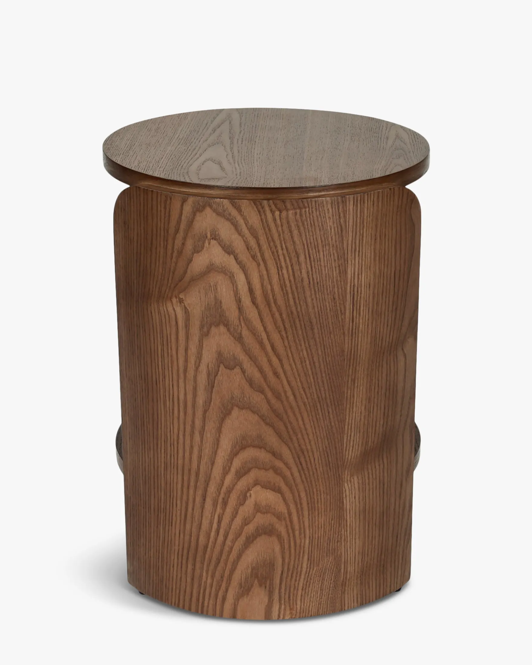 Table d'appoint, Bois de frêne teinte noyer, H50 Elipse