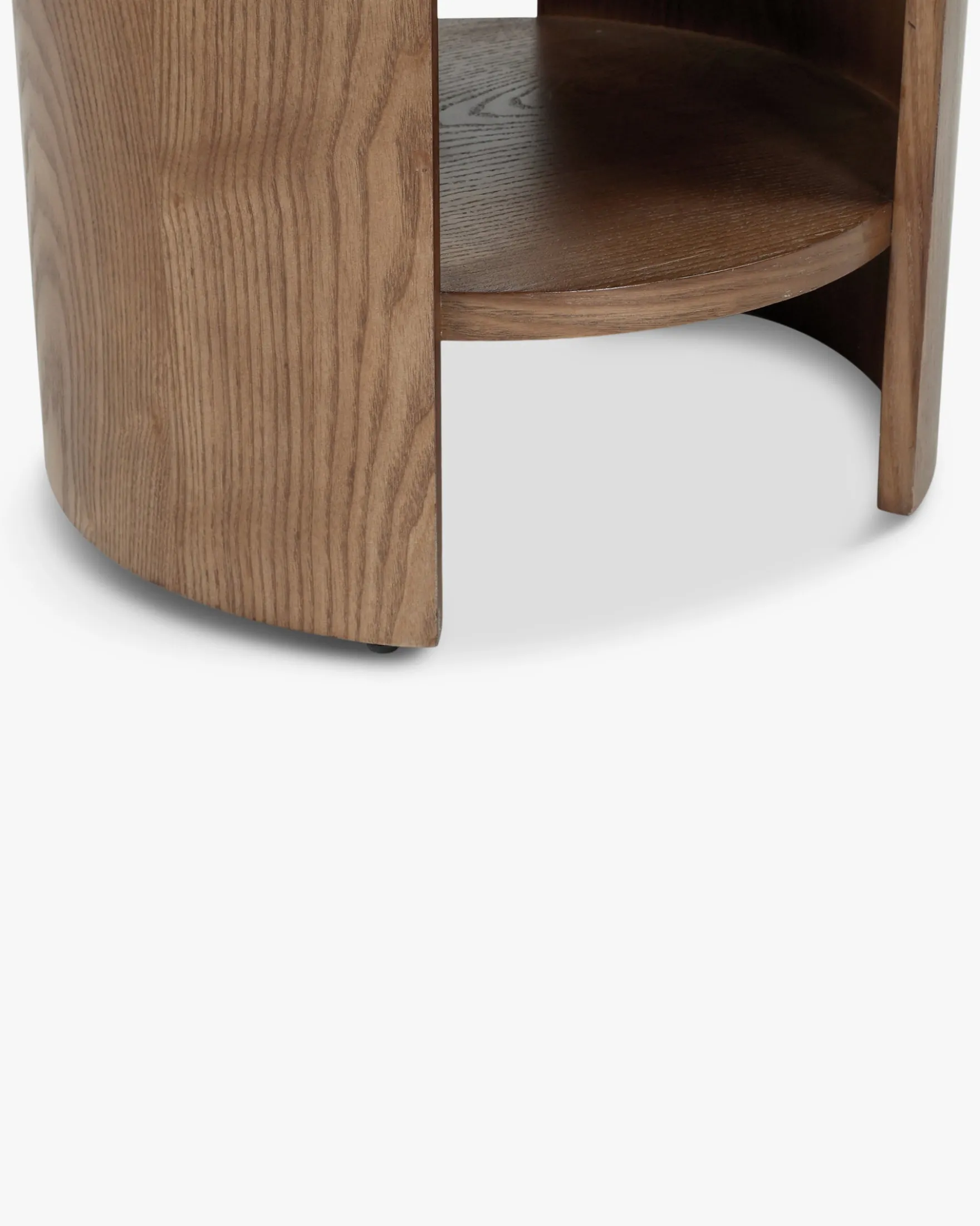 Table d'appoint, Bois de frêne teinte noyer, H50 Elipse