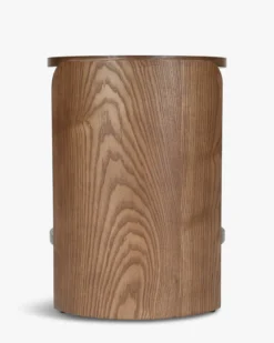 Table d'appoint, Bois de frêne teinte noyer, H50 Elipse