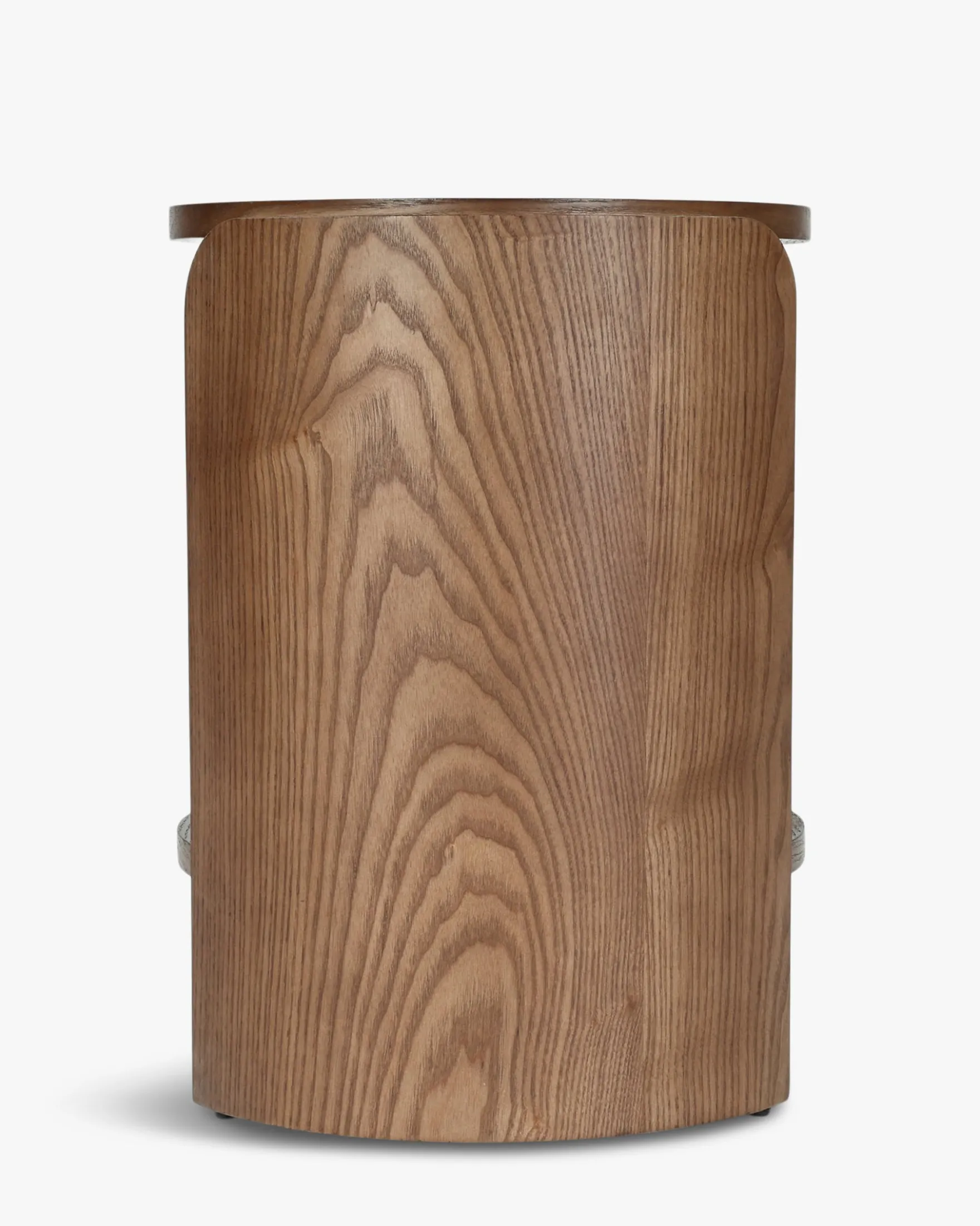 Table d'appoint, Bois de frêne teinte noyer, H50 Elipse