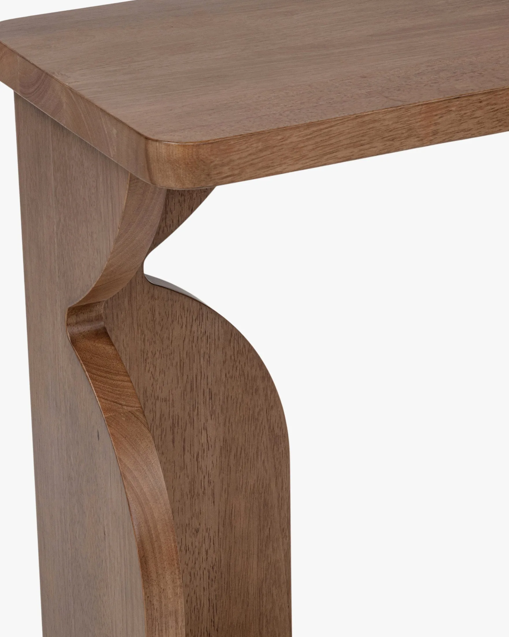 Table d'appoint, Bois massif d'hévéa teinte noyer, H49 Kayla