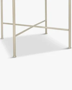 Table d'appoint de jardin, Verre transparent & métal taupe Bel Air