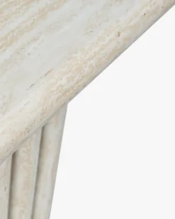 Table d'appoint, Effet travertin glossy, H51 Artemis