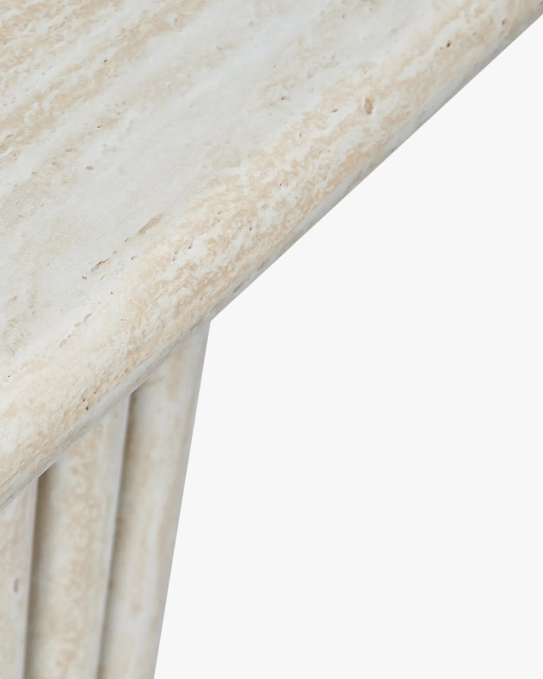 Table d'appoint, Effet travertin glossy, H51 Artemis
