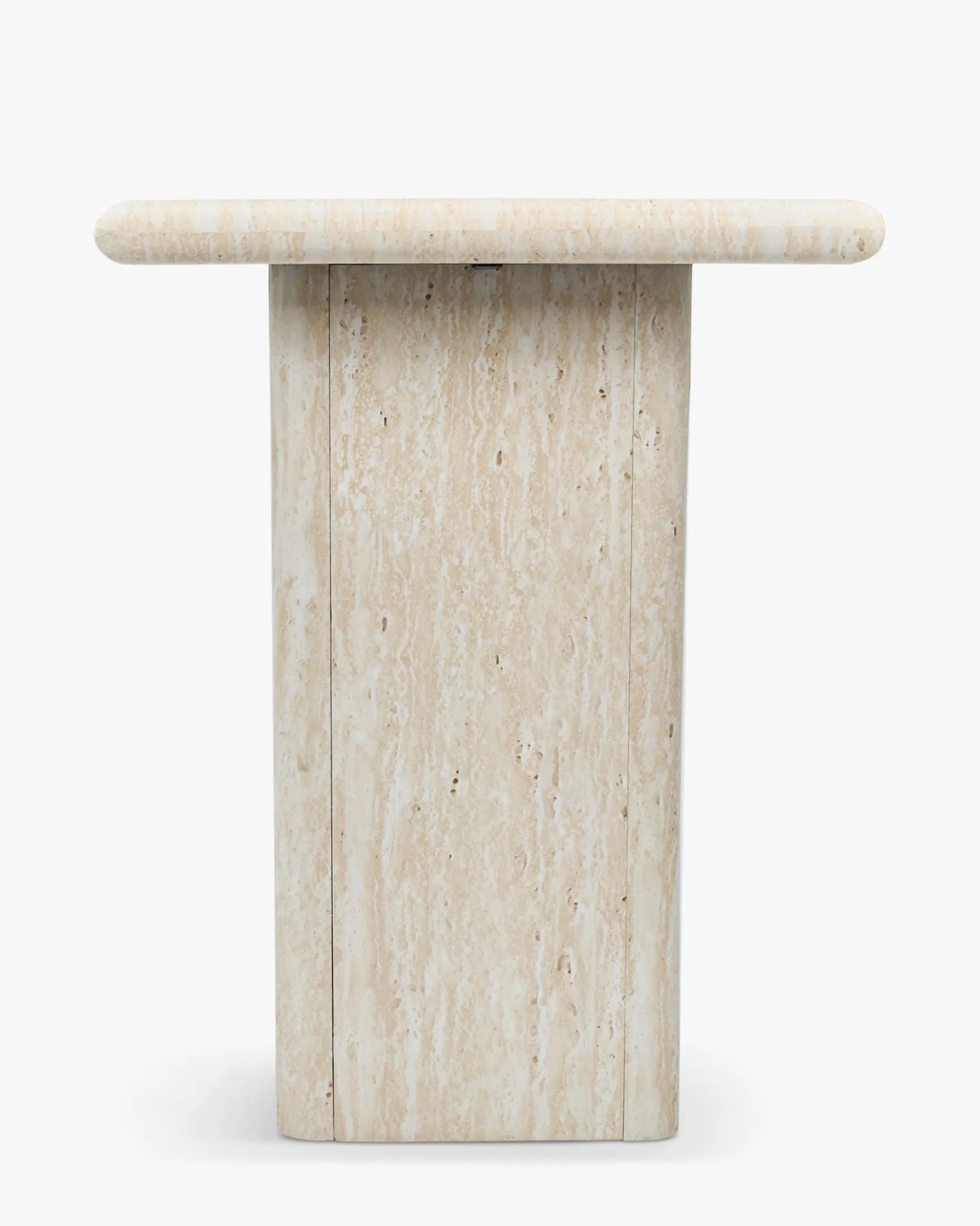 Table d'appoint, Effet travertin glossy, H51 Artemis