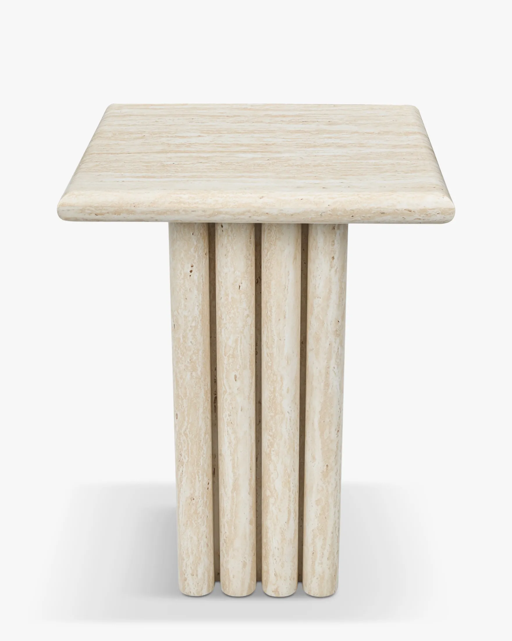 Table d'appoint, Effet travertin glossy, H51 Artemis