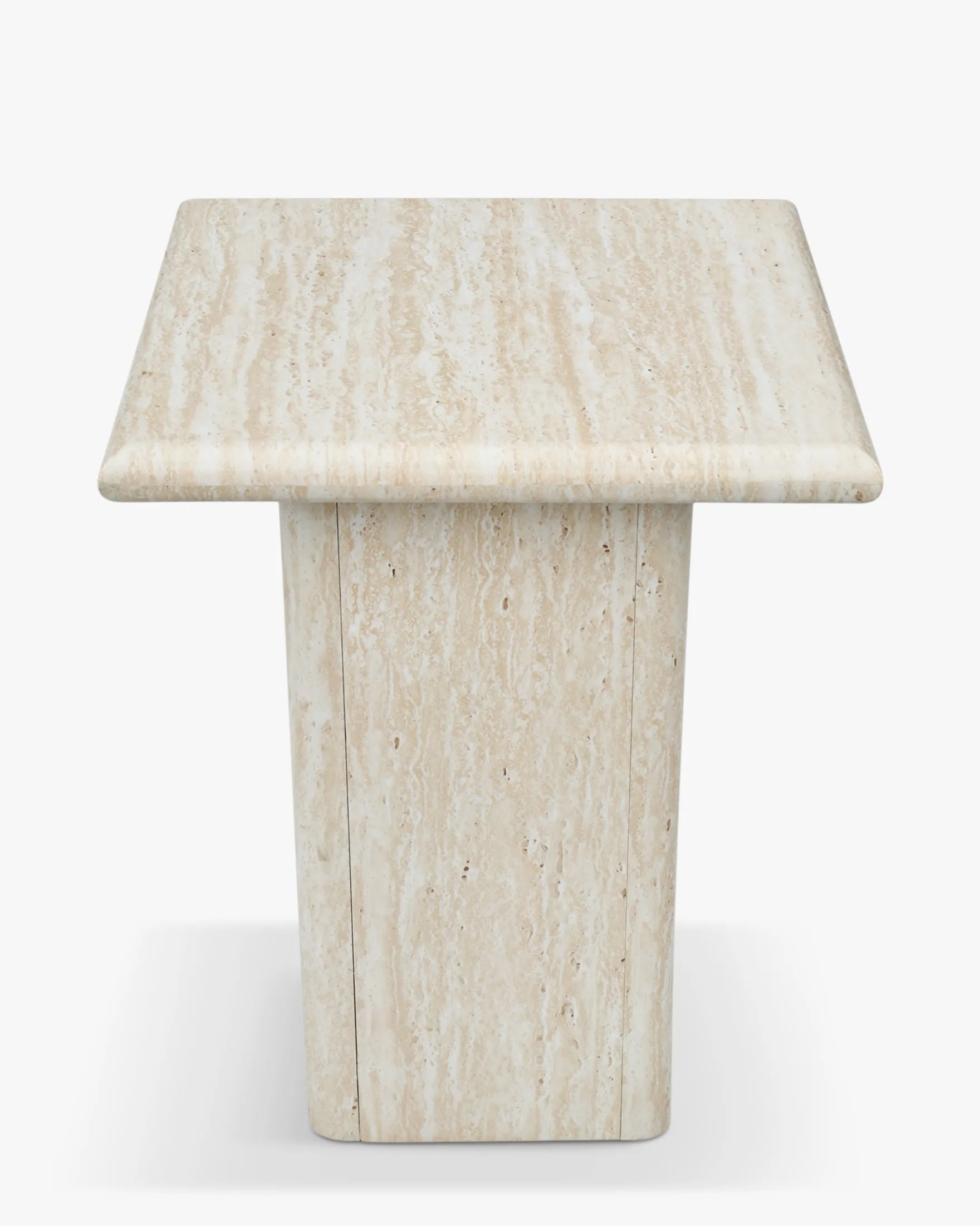 Table d'appoint, Effet travertin glossy, H51 Artemis