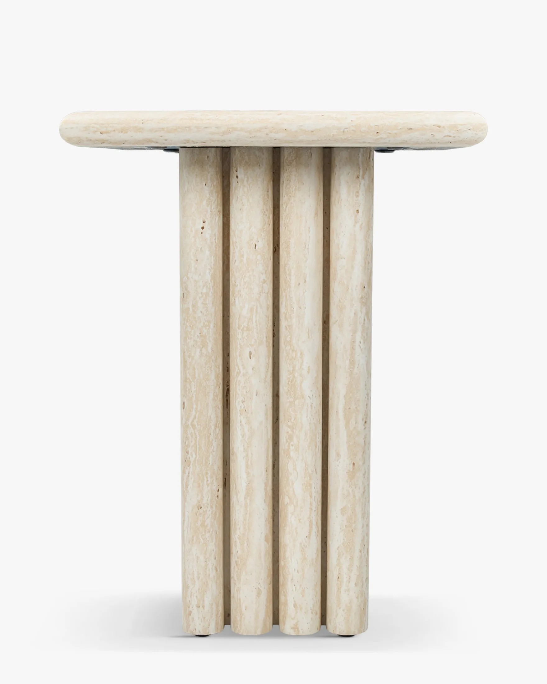 Table d'appoint, Effet travertin glossy, H51 Artemis