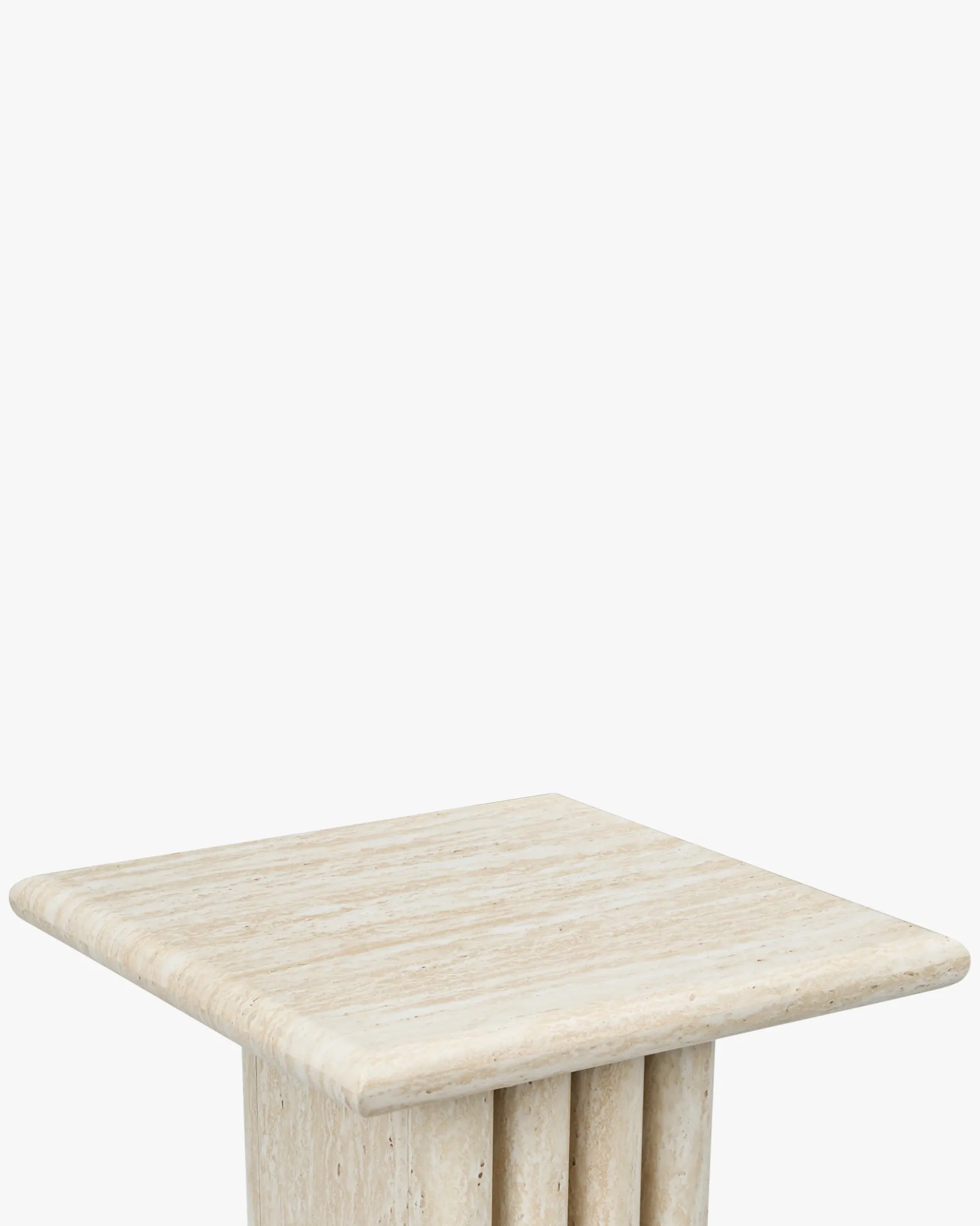 Table d'appoint, Effet travertin glossy, H51 Artemis