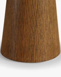 Table d'appoint, Marbre rouge & bois noyer, H42 Avila