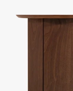 Table d'appoint ou de chevet, Effet bois noyer, H50 Fushimi