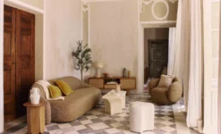 Table d'appoint ou de chevet, Effet bois blond, H50 Fushimi