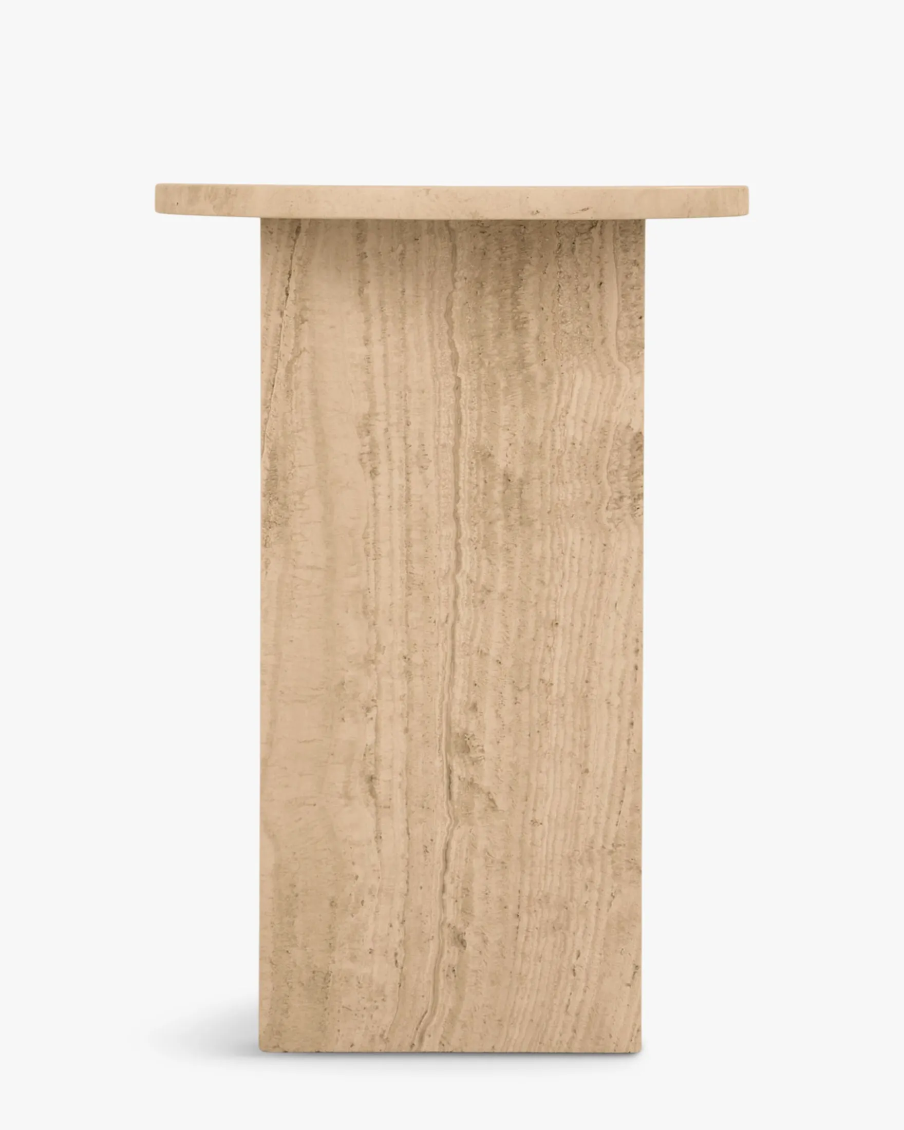 Table d'appoint, Pierre de travertin waterproof, H50 Emilio