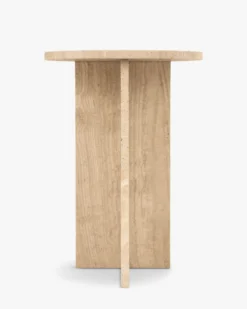 Table d'appoint, Pierre de travertin waterproof, H50 Emilio