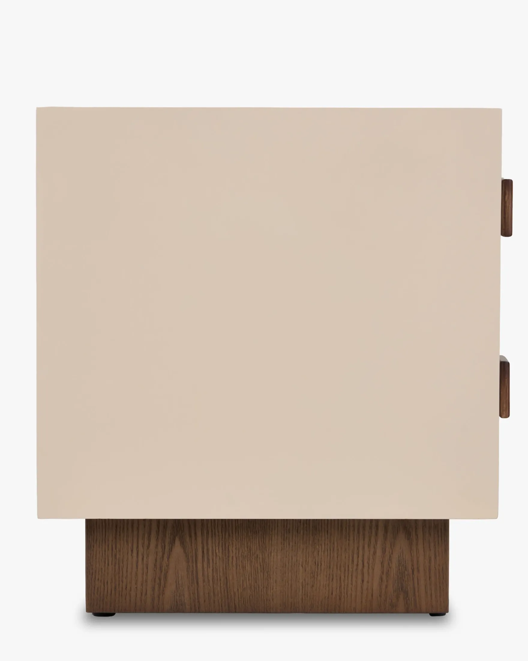 Table de chevet, Bois beige & Bois teinte noyer, H50,5 Archi