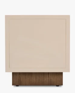 Table de chevet, Bois beige & Bois teinte noyer, H50,5 Archi
