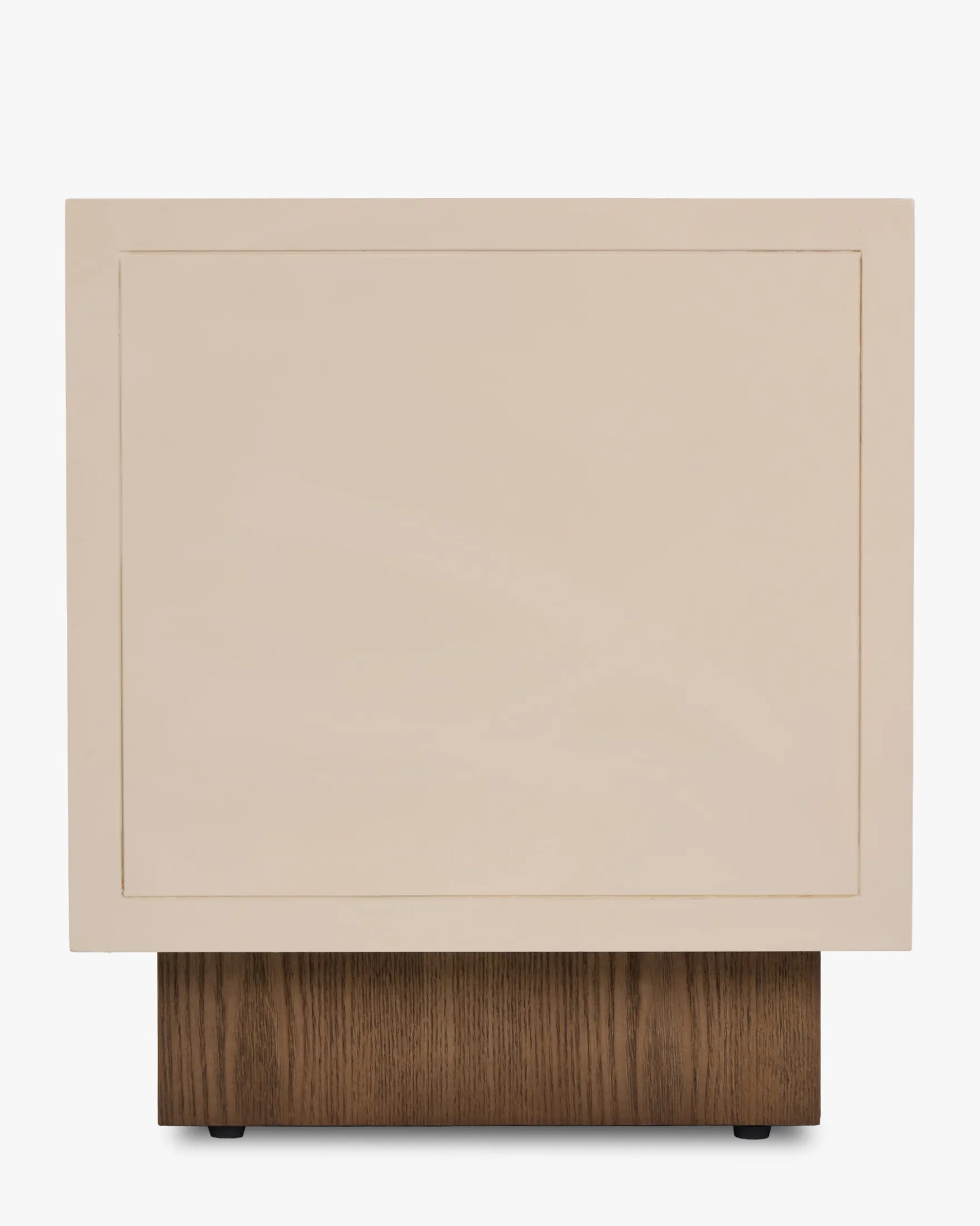 Table de chevet, Bois beige & Bois teinte noyer, H50,5 Archi