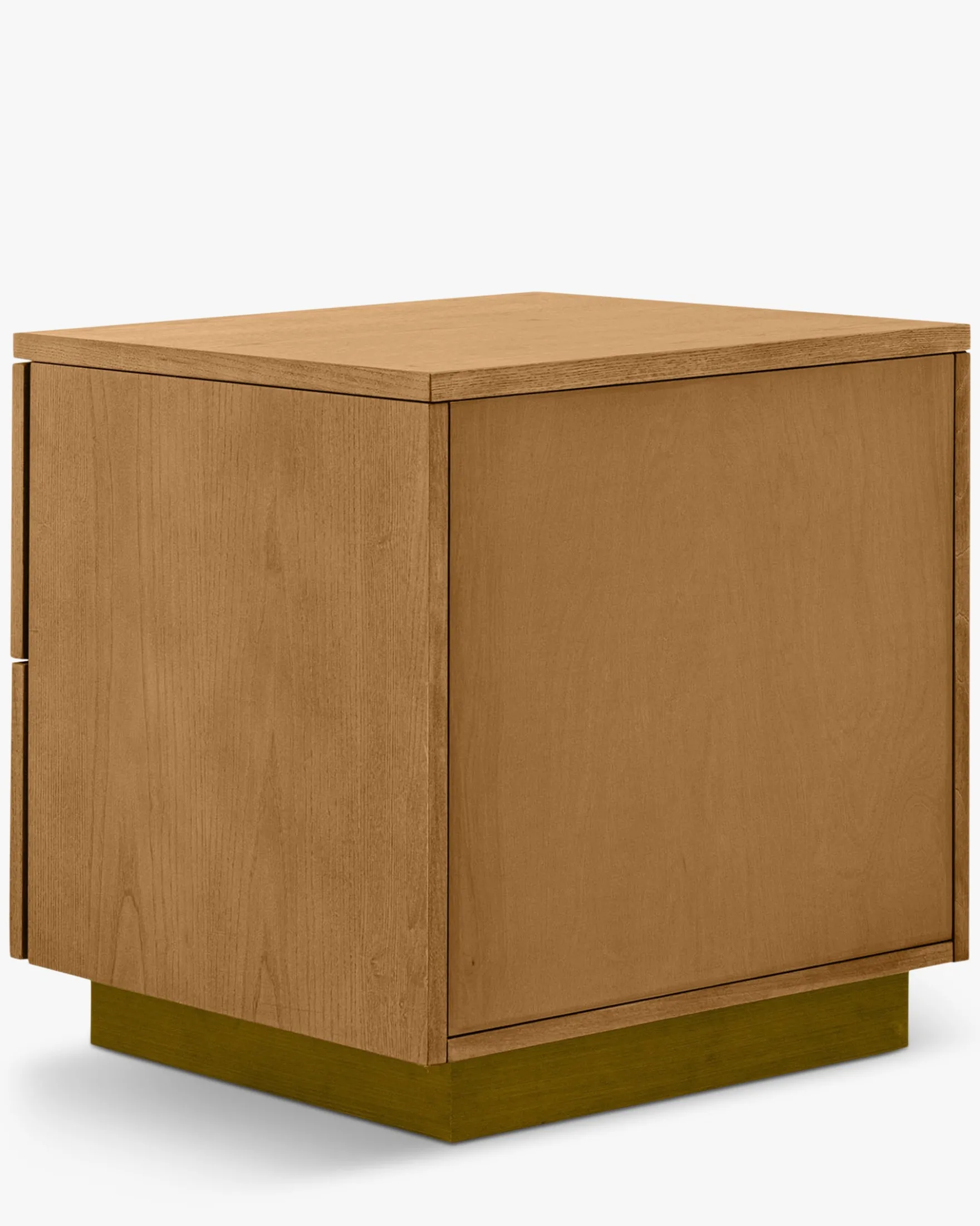 Table de chevet, Bois blond & bronze, H47 Stamford