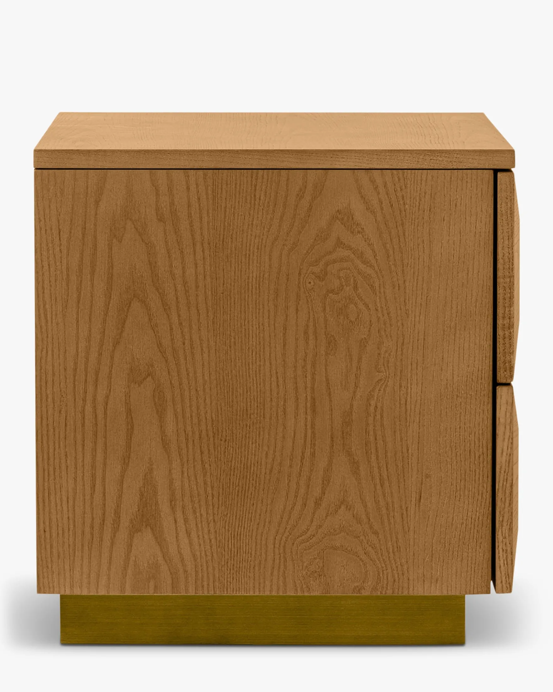 Table de chevet, Bois blond & bronze, H47 Stamford