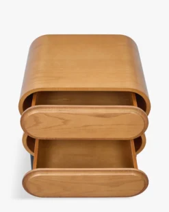 Table de chevet, Bois blond, H50 Monaco
