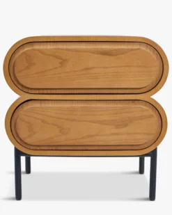 Table de chevet, Bois blond, H50 Monaco