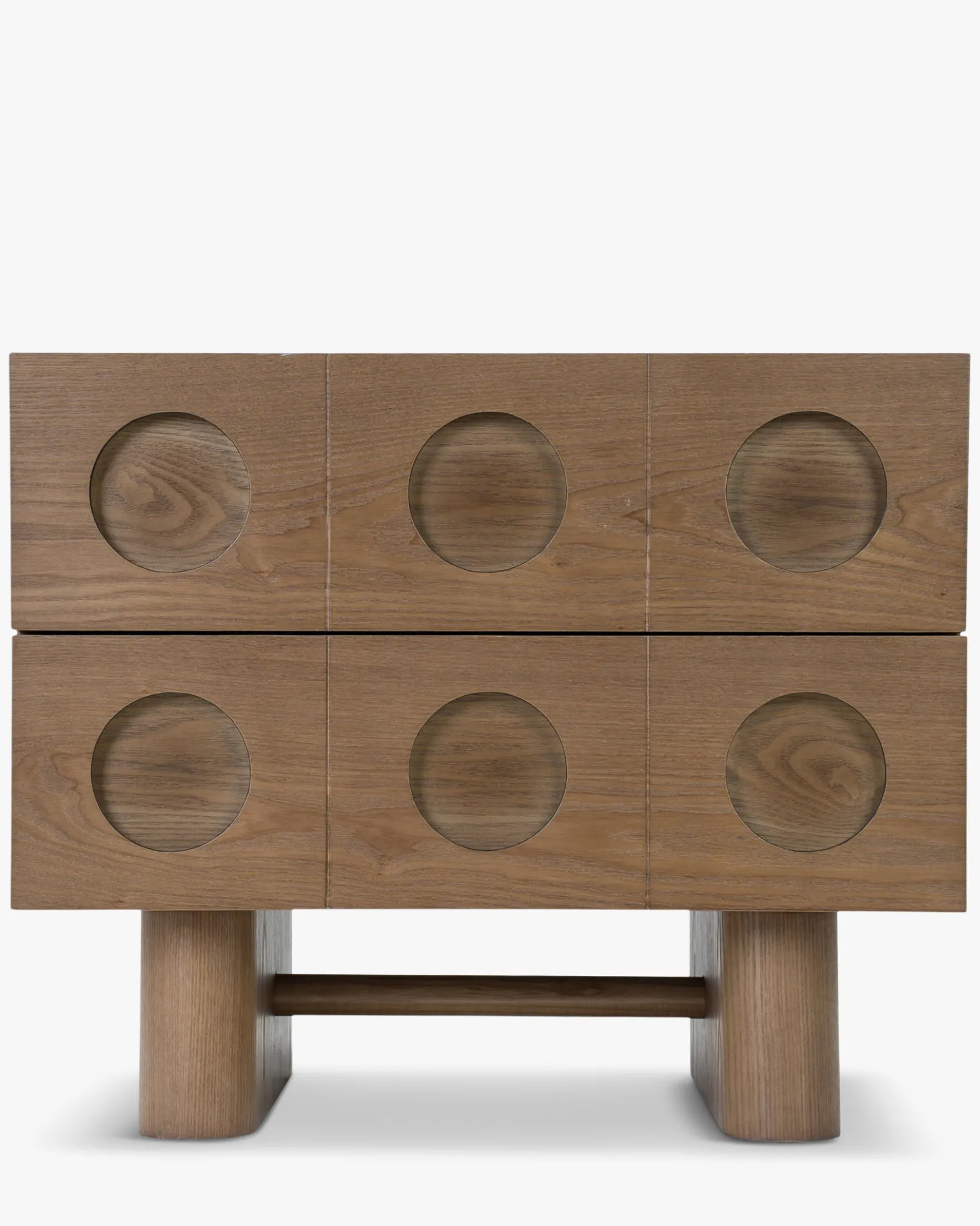 Table de chevet, Bois de frêne teinte noyer, H50 Cooper