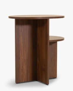 Table de chevet, Effet bois noyer, H54 Kyoto