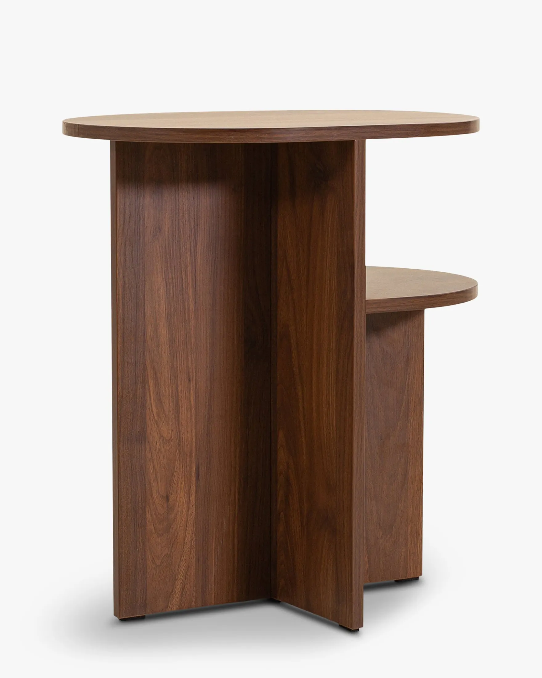 Table de chevet, Effet bois noyer, H54 Kyoto