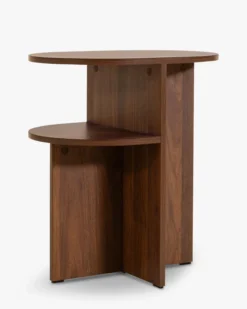 Table de chevet, Effet bois noyer, H54 Kyoto