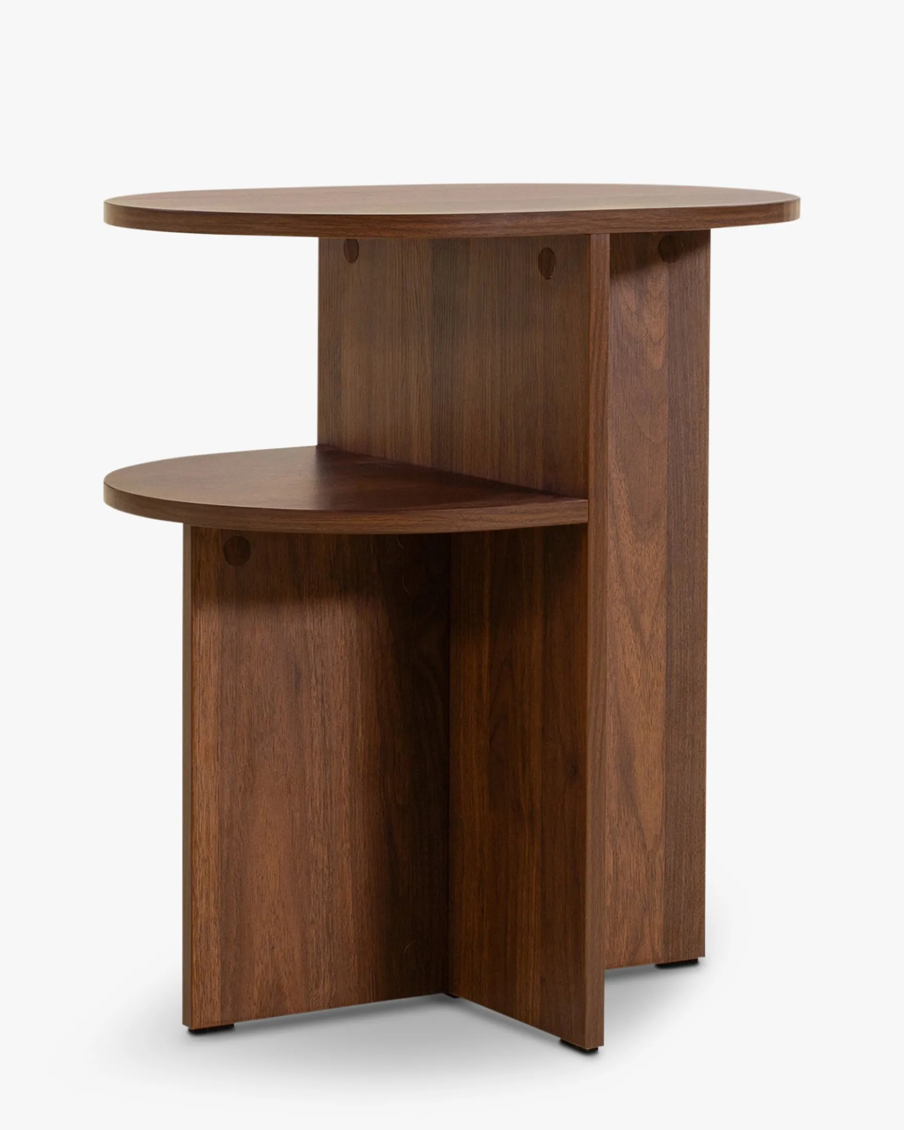 Table de chevet, Effet bois noyer, H54 Kyoto