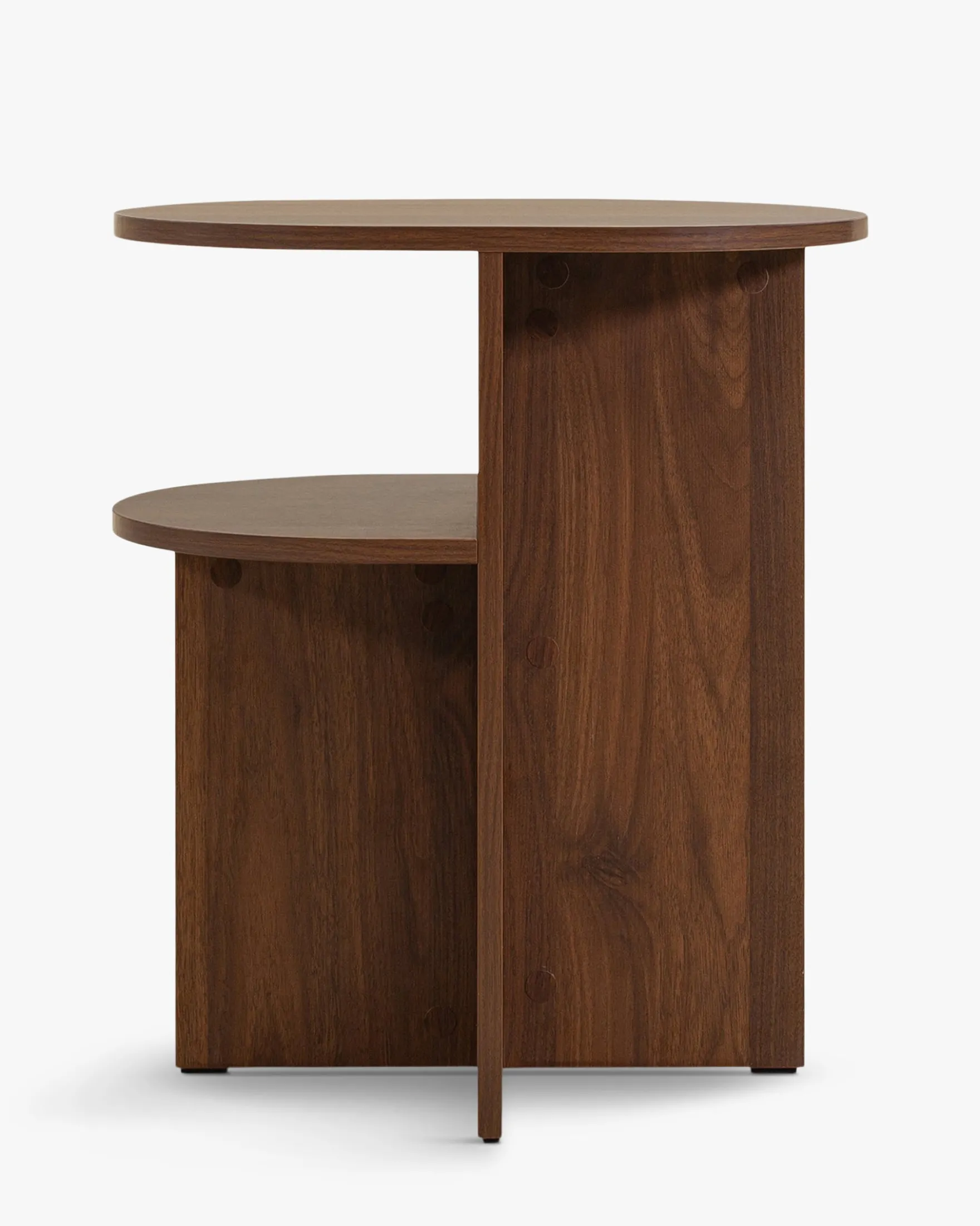 Table de chevet, Effet bois noyer, H54 Kyoto