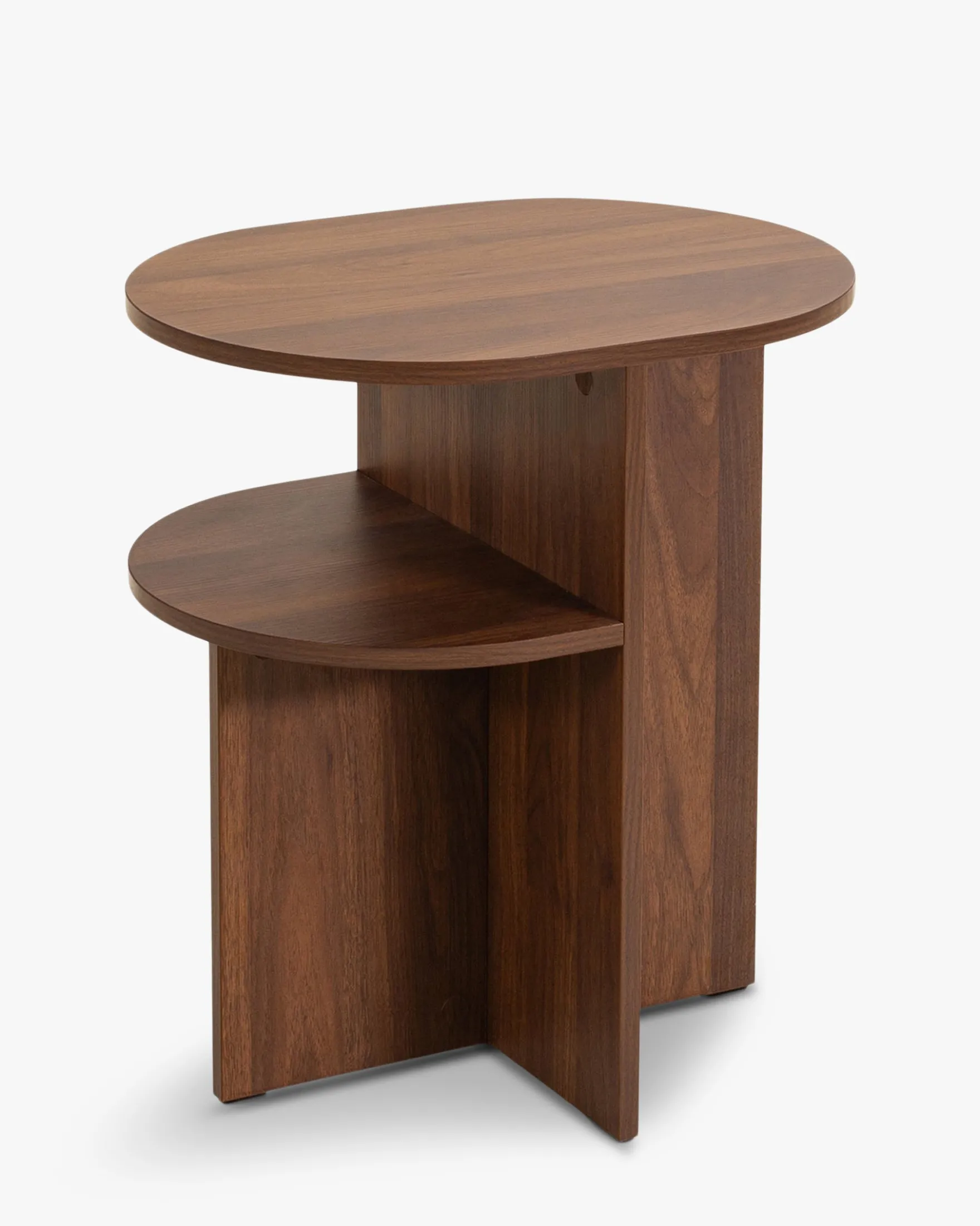 Table de chevet, Effet bois noyer, H54 Kyoto