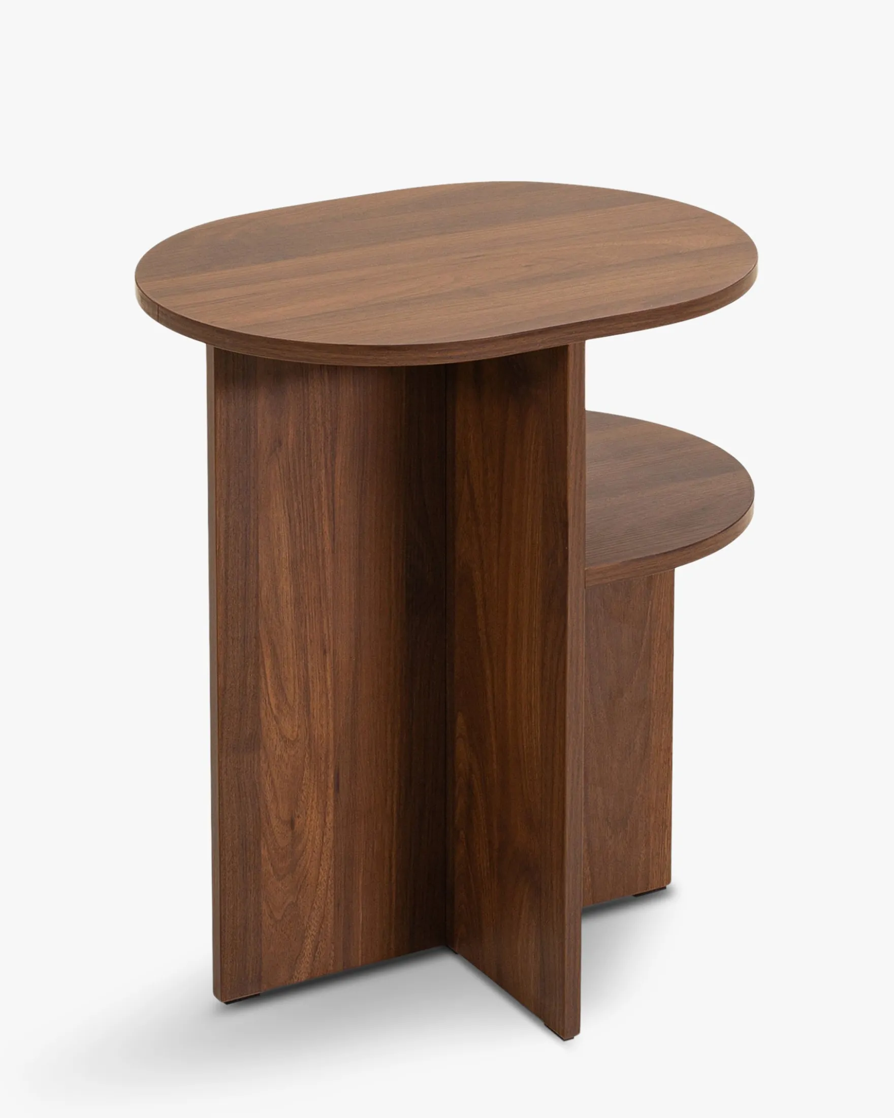 Table de chevet, Effet bois noyer, H54 Kyoto