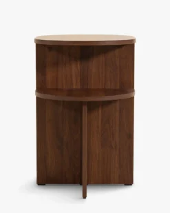 Table de chevet, Effet bois noyer, H54 Kyoto
