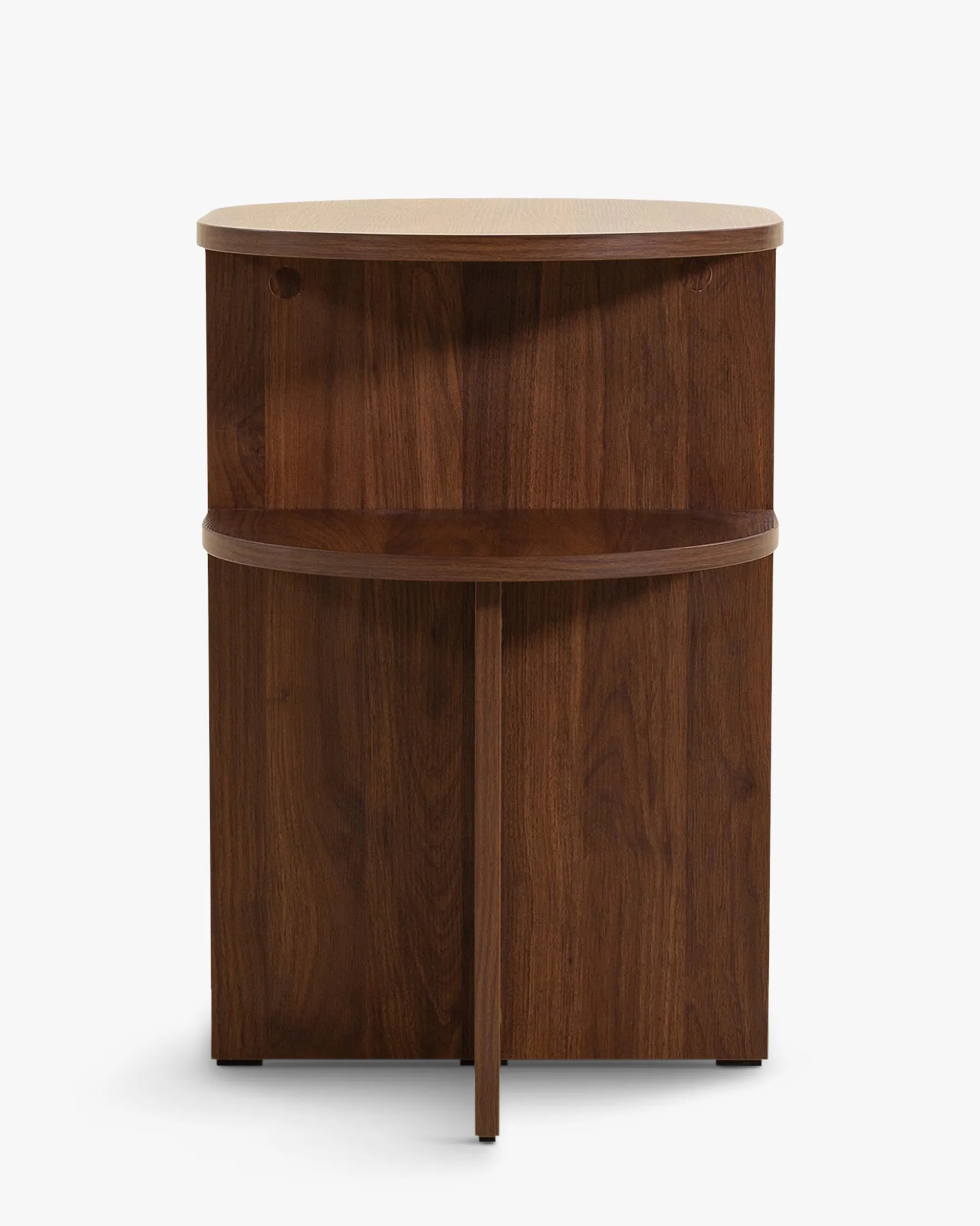 Table de chevet, Effet bois noyer, H54 Kyoto