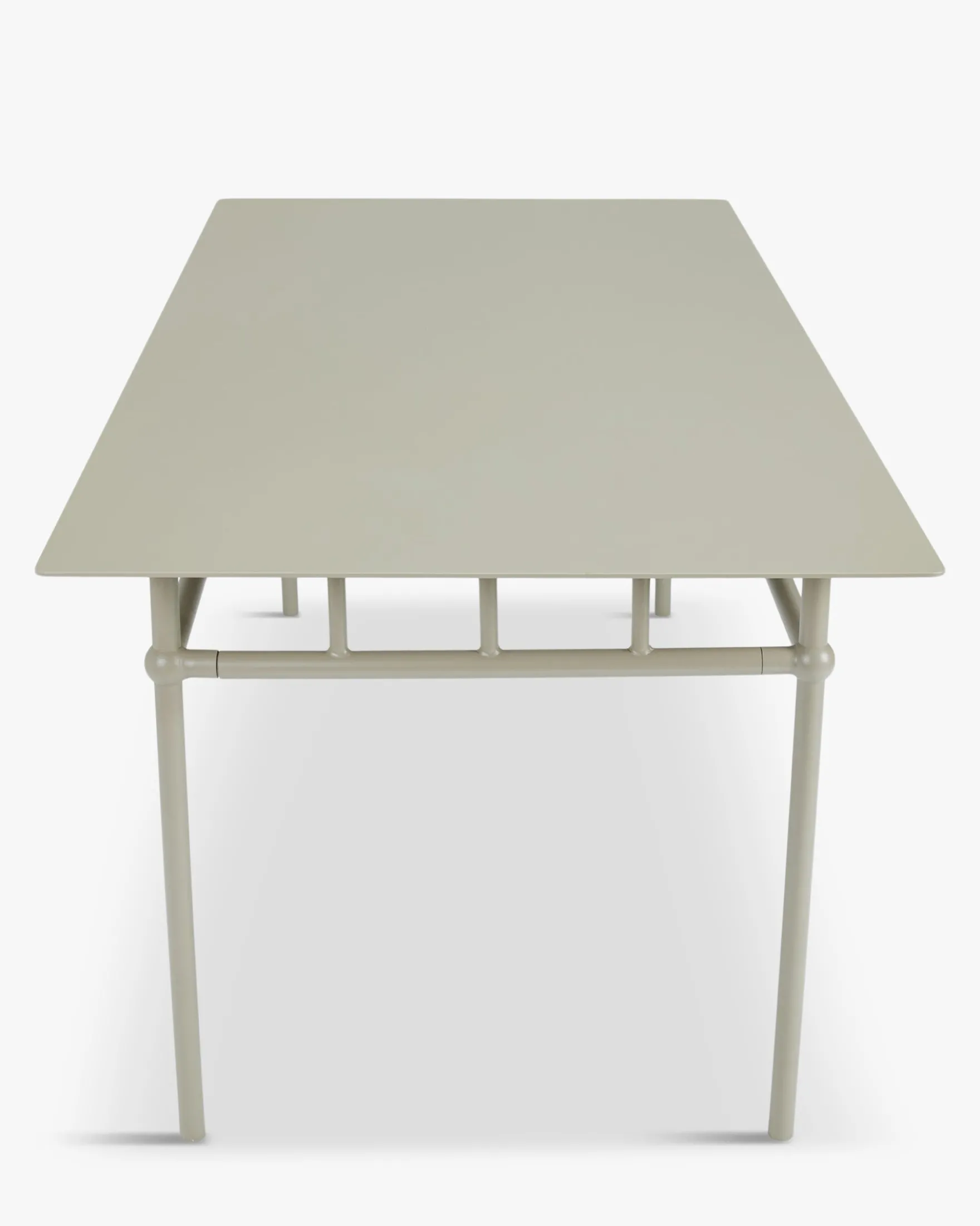 Table à manger de jardin, pour 6-8 personnes, Métal taupe waterproof, L180 Amalfi