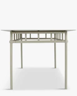 Table à manger de jardin, pour 6-8 personnes, Métal taupe waterproof, L180 Amalfi