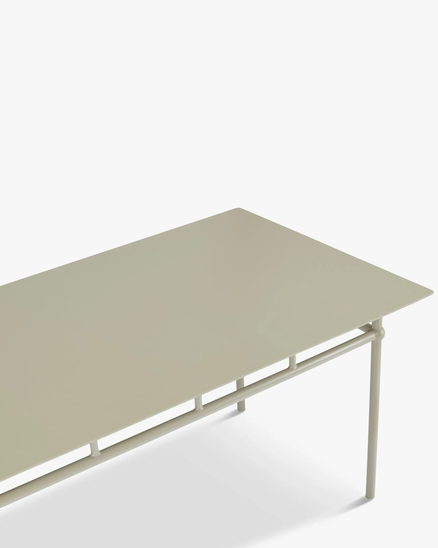 Table à manger de jardin, pour 6-8 personnes, Métal taupe waterproof, L180 Amalfi